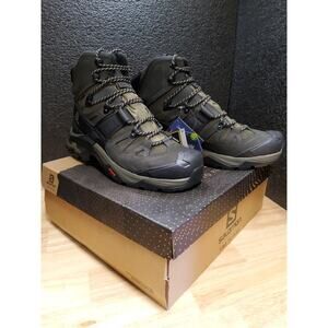 Salomon Quest 4 Gore-Tex Men's Leather Hiking Boots -Size 9.5 Olive Night/Safari